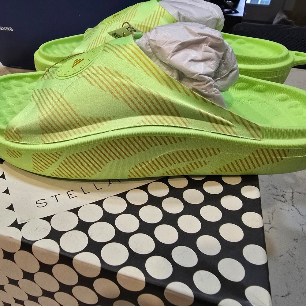 Women's Adidas x Stella McCartney Slide 'Lime Green' IG3573 SIZE 9 MULE NEW